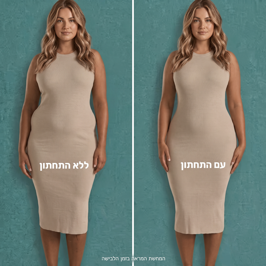המראה מתחת לשמלה בהירה